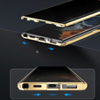 Θήκη για Samsung Galaxy S24 Ultra, Privacy Dual Glass, χρυσή