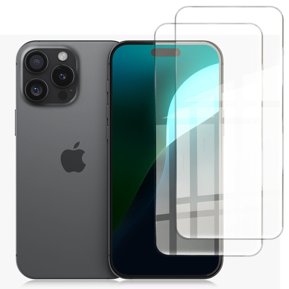 2x Μετριασμένο γυαλί ERBORD 9H Hard Glass στην οθόνη για iPhone 16 Pro
