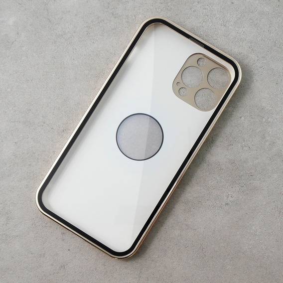 Θήκη για iPhone 13 Pro Max, Dual Glass, για Magsafe, χρυσή