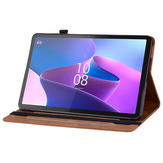 Θήκη για Lenovo Tab P11 Gen 2, Wallet Pen Slot, καφέ