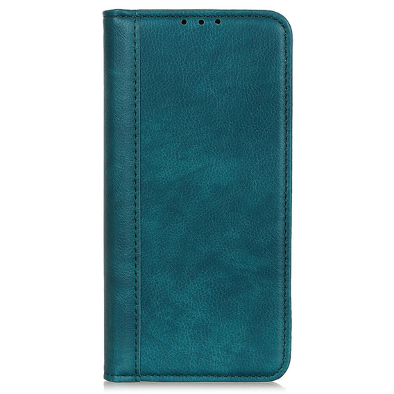 Θήκη για Samsung Galaxy S24 Ultra, Wallet Litchi Leather, πράσινη