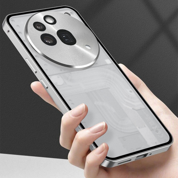 Θήκη για Nothing Phone 3a Pro, Frame Case, ασημένια
