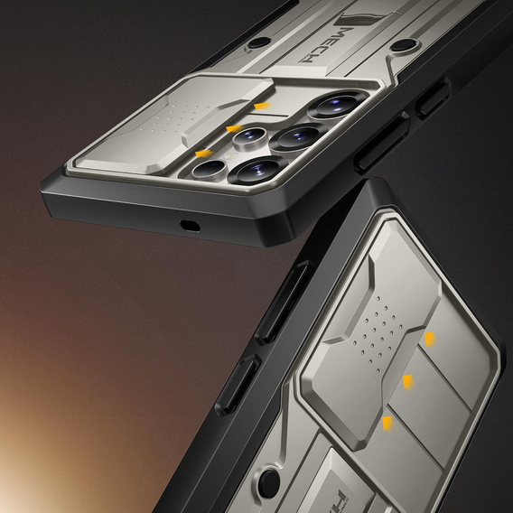 Ανθεκτική θήκη για Samsung Galaxy S25 Ultra – Tongate MECH Series Clip, Μαύρο