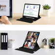 Θήκη πληκτρολογίου για Samsung Galaxy Tab S6 Lite 2024 / 2022 / 2020, Rotary 360° Leather, μαύρη