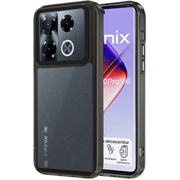 Θήκη για Infinix Note 40 Pro Plus, Fusion Hybrid, διαφανής / μαύρη