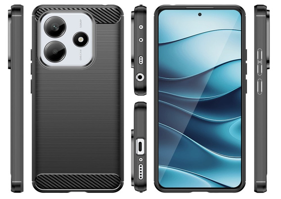 Θήκη για Xiaomi Redmi Note 14 5G, Carbon, μαύρη
