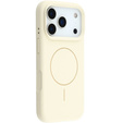 Θήκη σιλικόνης για iPhone 17 Pro, για MagSafe, αντικραδασμική, μπεζ