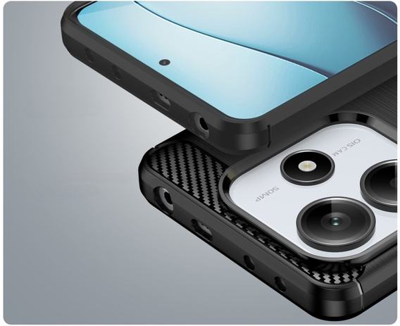 Θήκη για Xiaomi Redmi Note 14 5G, Carbon, μαύρη