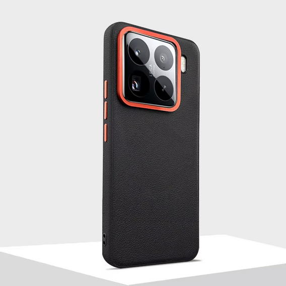 Δερμάτινη θήκη για Xiaomi 15, leather hybrid, μαύρη