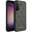 GUESS Θήκη για Samsung Galaxy S23, 4G Metal Gold Logo, γκρι