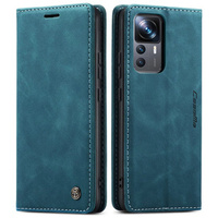 θήκη CASEME για Xiaomi 12T / 12T Pro, Leather Wallet Case, τυρκουάζ