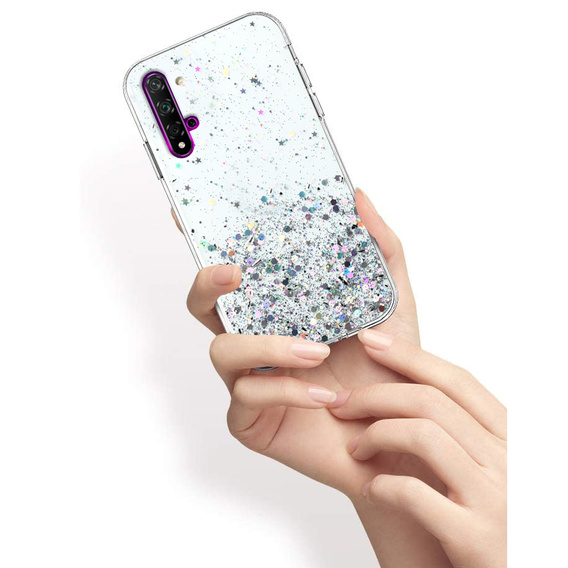 Θήκη για Huawei Nova 5T/Honor 20, Glittery, διαφανής