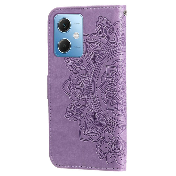 Θήκη με πτερύγιο για Xiaomi Redmi Note 12 5G / POCO X5 5G, Mandala Flower, μωβ