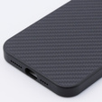 Θήκη για iPhone 15 Pro Max, Aramid Fiber Cover, μαύρη