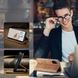 θήκη CASEME για Samsung Galaxy S20 FE, Leather Wallet Case, καφέ