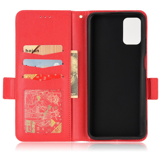 Θήκη με πτερύγιο για Ulefone Note 12P, Wallet Litchi Magnet, κόκκινη