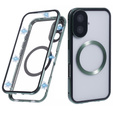 Μαγνητική θήκη MagSafe Dual Glass για iPhone 16, πράσινη