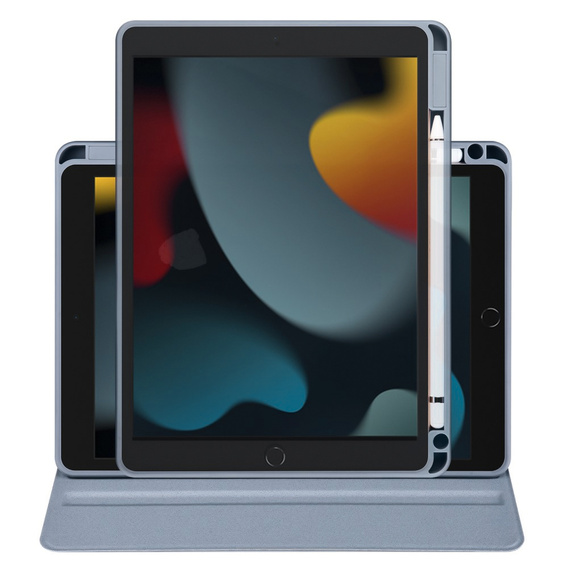 Θήκη για iPad 10.2" 2021/2020/2019 (9/8/7 gen.), με υποδοχή γραφίδας, περιστρεφόμενη κατά 360°, μωβ