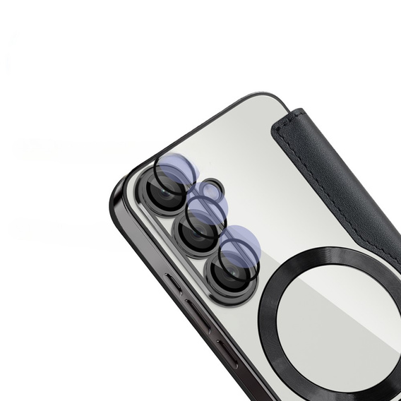 Θήκη με πτερύγιο για Samsung Galaxy S25, RFID Wallet MagSafe CamShield, μαύρη