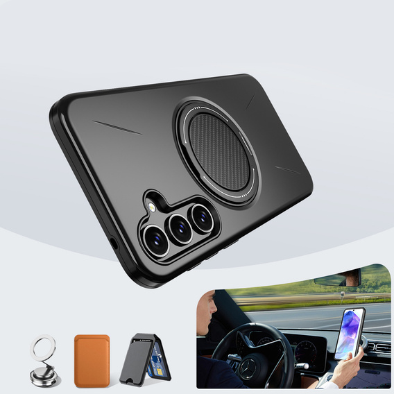 Θήκη με βάση MagSafe για Samsung Galaxy A57 5G, μαύρη