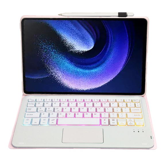 Θήκη + πληκτρολόγιο Xiaomi Pad 6 / 6 Pro, with touchpad, ροζ