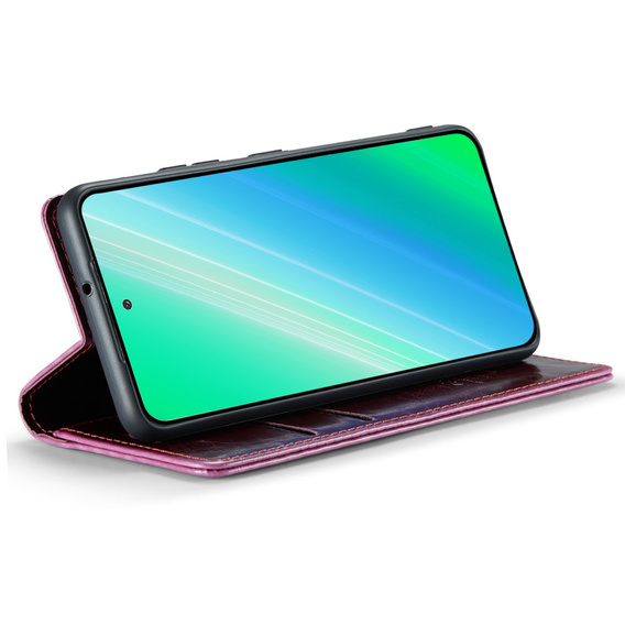 Θήκη με πτερύγιο για Samsung Galaxy A54, ERBORD Waxy Wallet, κόκκινη