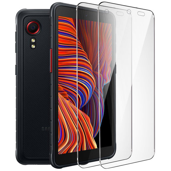 2x Μετριασμένο γυαλί για Samsung Galaxy Xcover 5, ERBORD 9H Hard Glass στην οθόνη