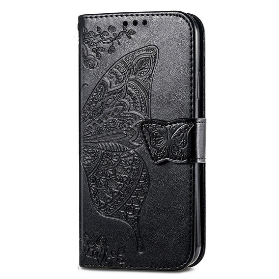 Θήκη με πτερύγιο για Oppo A78 5G, Butterfly, μαύρη