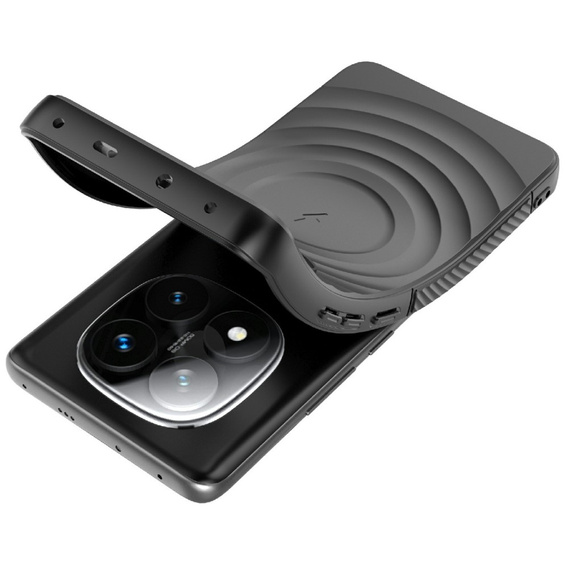 Θήκη για Xiaomi Redmi Note 14 Pro 5G / Xiaomi Poco X7 5G, Ripple Kickstand, για MagSafe, μαύρη