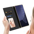 Αναδιπλούμενη θήκη για Samsung Galaxy S25 Ultra, GKK Mirror Wallet, μαύρη