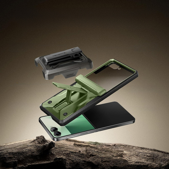 Θήκη Tongate MECH με MagSafe για Samsung Galaxy Z Flip7 FE / Z Flip6, πράσινο