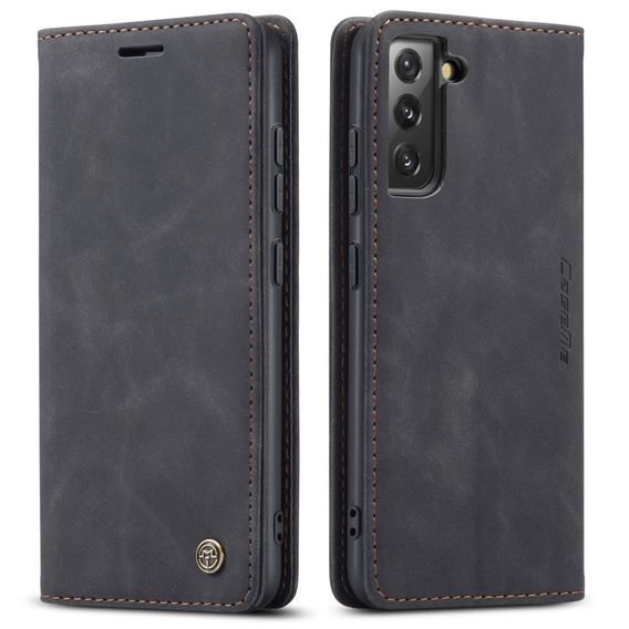 θήκη CASEME για Samsung Galaxy S22 5G, Leather Wallet Case, μαύρη