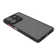 Θήκη σιλικόνης για Xiaomi Redmi Note 13 5G, με προστασία κάμερας, διαφανής / μαύρη + Tempered Glass 9H