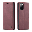 θήκη CASEME για Samsung Galaxy S20 FE, Leather Wallet Case, κόκκινη