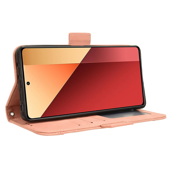 Θήκη με πτερύγιο για Xiaomi Redmi Note 13 Pro 4G / Xiaomi Redmi Note 14S / Xiaomi Poco M6 Pro 4G, Card Slot, ροζ