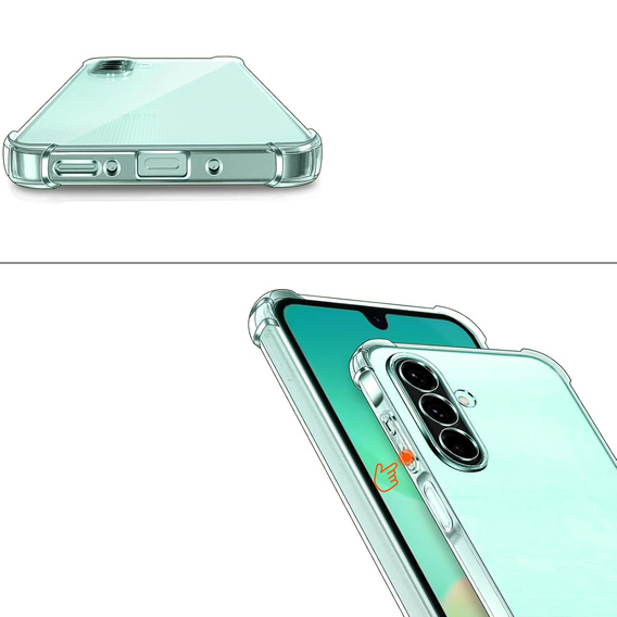 Θήκη για Samsung Galaxy A26, Erbord Dropproof, διαφανής + γυαλί