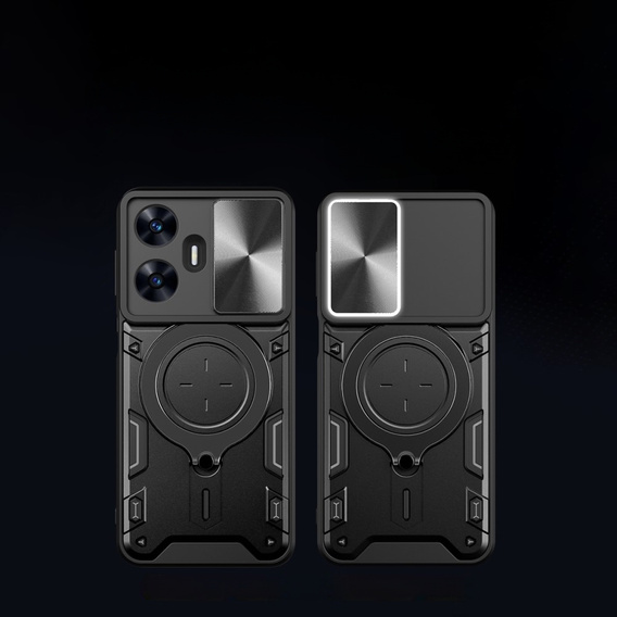 Θωρακισμένη θήκη για Realme C55, CamShield Slide, μαύρη