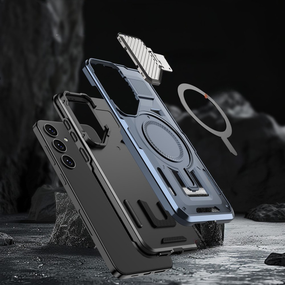 Θήκη για Samsung Galaxy S24 FE, Military MagSafe with camera protection, μπλε