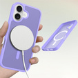 Θήκη Matt για iPhone 17, για MagSafe, ημιδιαφανές μοβ