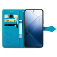 Θήκη με πτερύγιο για Xiaomi 14T Pro, Mandala, μπλε
