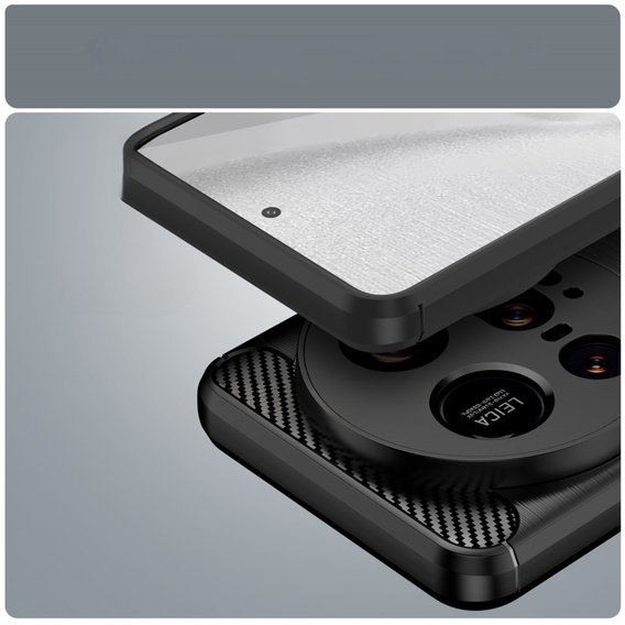 Θήκη για Xiaomi 15 Ultra, Carbon, μαύρη