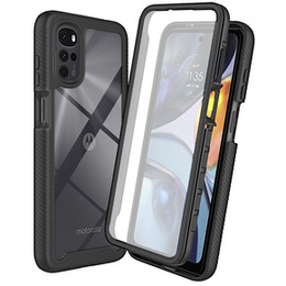 Θήκη για Motorola Moto G22, Shockproof, με μεμβράνη, μπλε