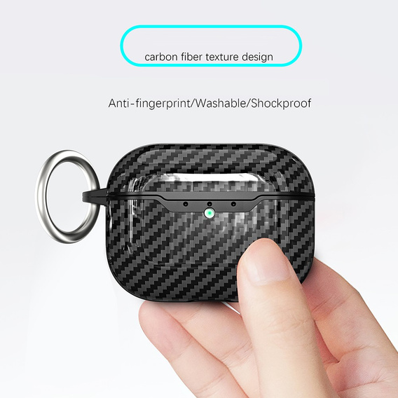 Θήκη TPU με υφή από ίνες άνθρακα για τα AirPods Pro 3