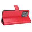 Θήκη με πτερύγιο για Motorola Edge 40 Neo, Crazy Horse Wallet, κόκκινη