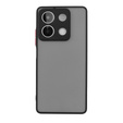 Θήκη σιλικόνης για Xiaomi Redmi Note 13 5G, με προστασία κάμερας, διαφανής / μαύρη + Tempered Glass 9H
