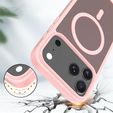 Θήκη Matt για iPhone 17 Pro, για MagSafe, ημιδιαφανές ροζ