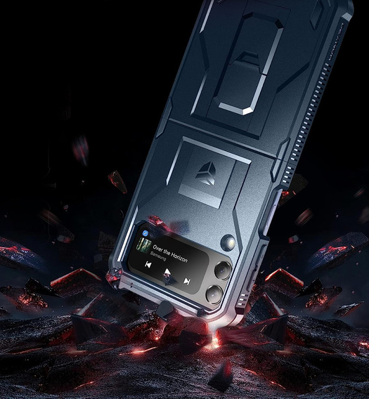 Θωρακισμένη θήκη για Samsung Galaxy Z Flip 4 5G, Dexnor Clip Holder, navy blue