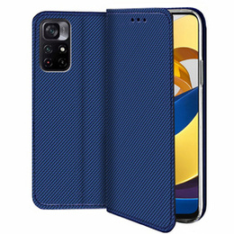 Θήκη με πτερύγιο για Xiaomi Poco M4 Pro 5G / Redmi Note 11S 5G, Wallet Smart Magnet, μπλε