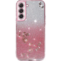 Θήκη για Samsung Galaxy S22, Glitter Flower, ροζ rose gold