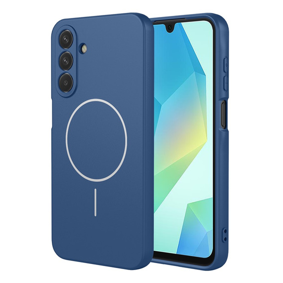 Θήκη σιλικόνης για Samsung Galaxy A17 5G, για MagSafe, μπλε